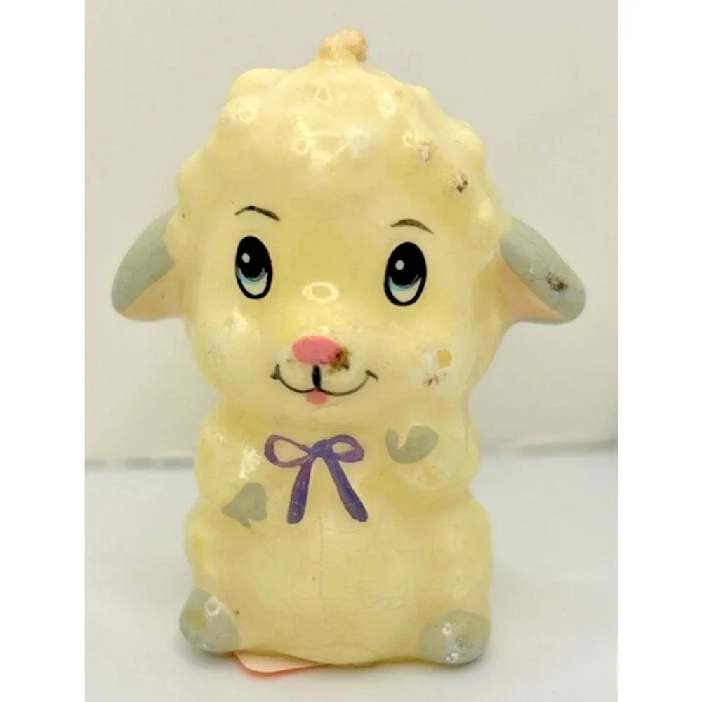 Vintage Russ Berrie Co. Easter Spring Sheep Candle‎ 2